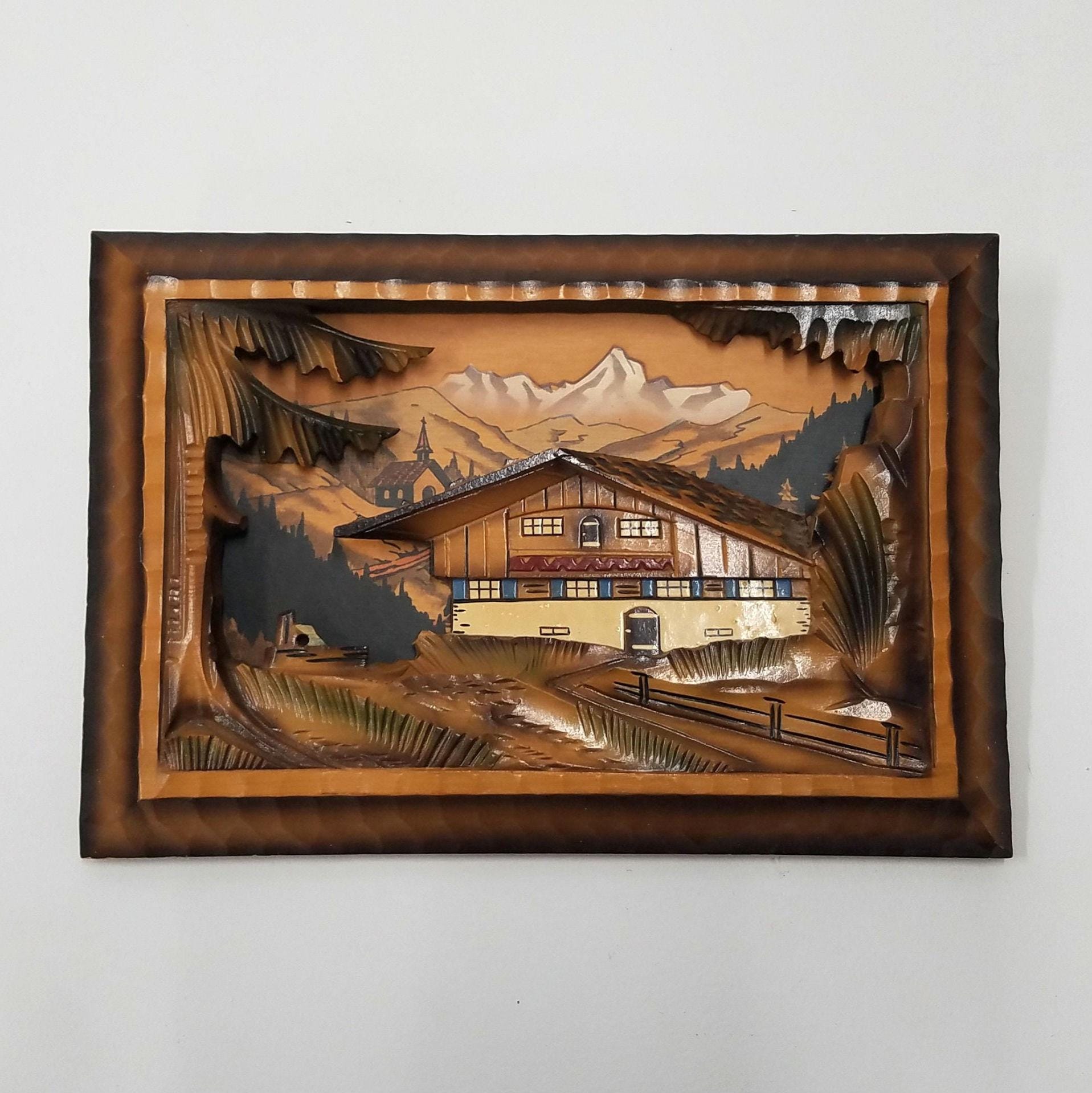 Vintage German Black Forest Schwarzwälder 3-D Hand Carved