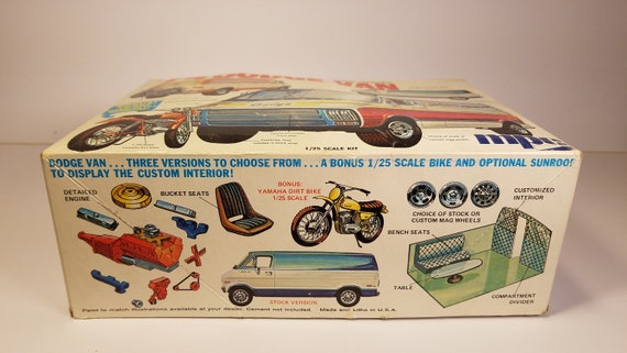 Vintage 1974 Dodge Van MPC 1/25 Scale Model Kit Vanana Peeler | Etsy