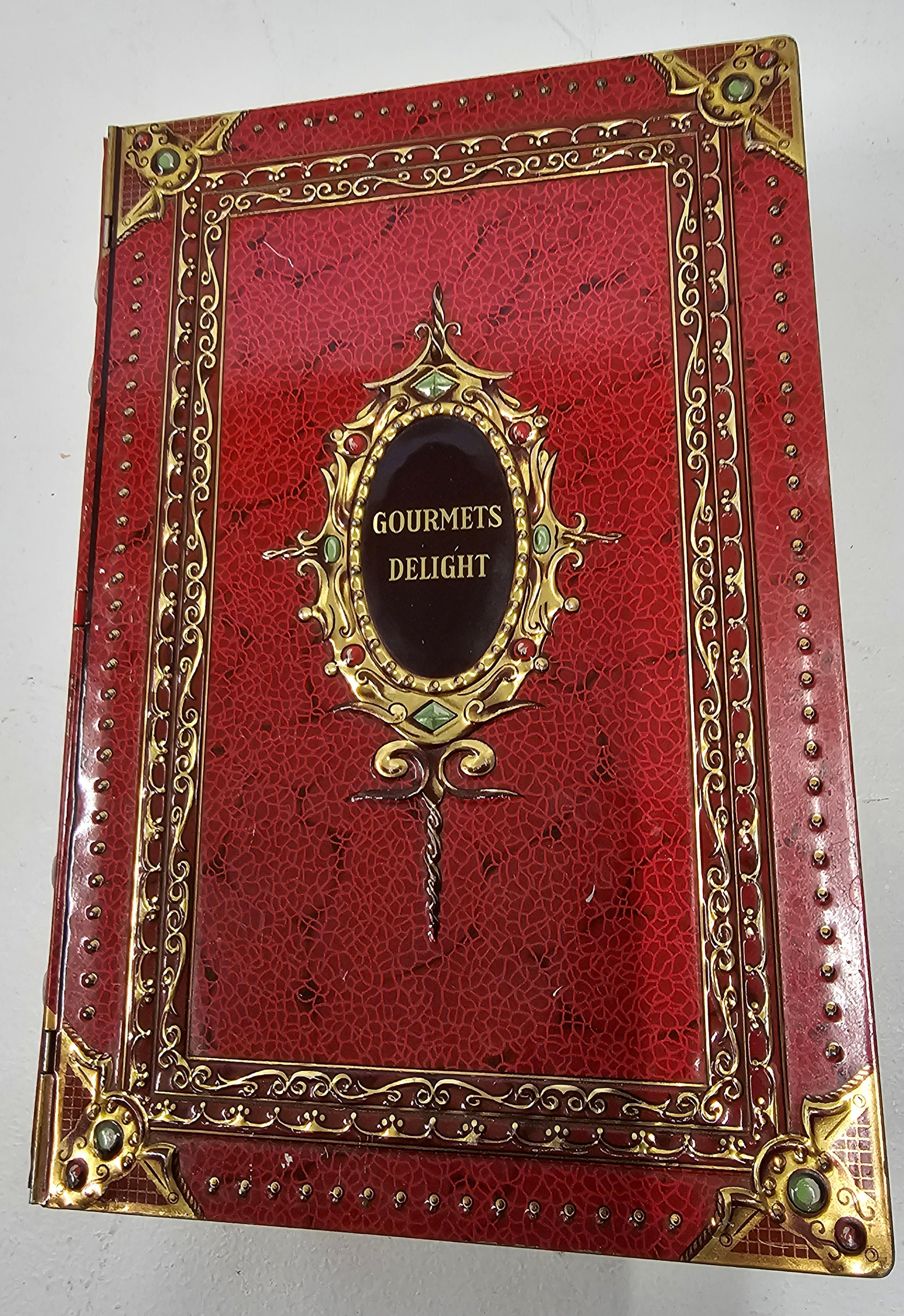 ヴィンテージ　ティン　缶　本型缶　Gourmets Delight Vintage Gourmets Delight Tin Book Container Victoria Biscuit Co