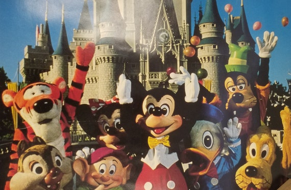 Vintage Walt Disney World Delta Airlines Poster Cinderella's
