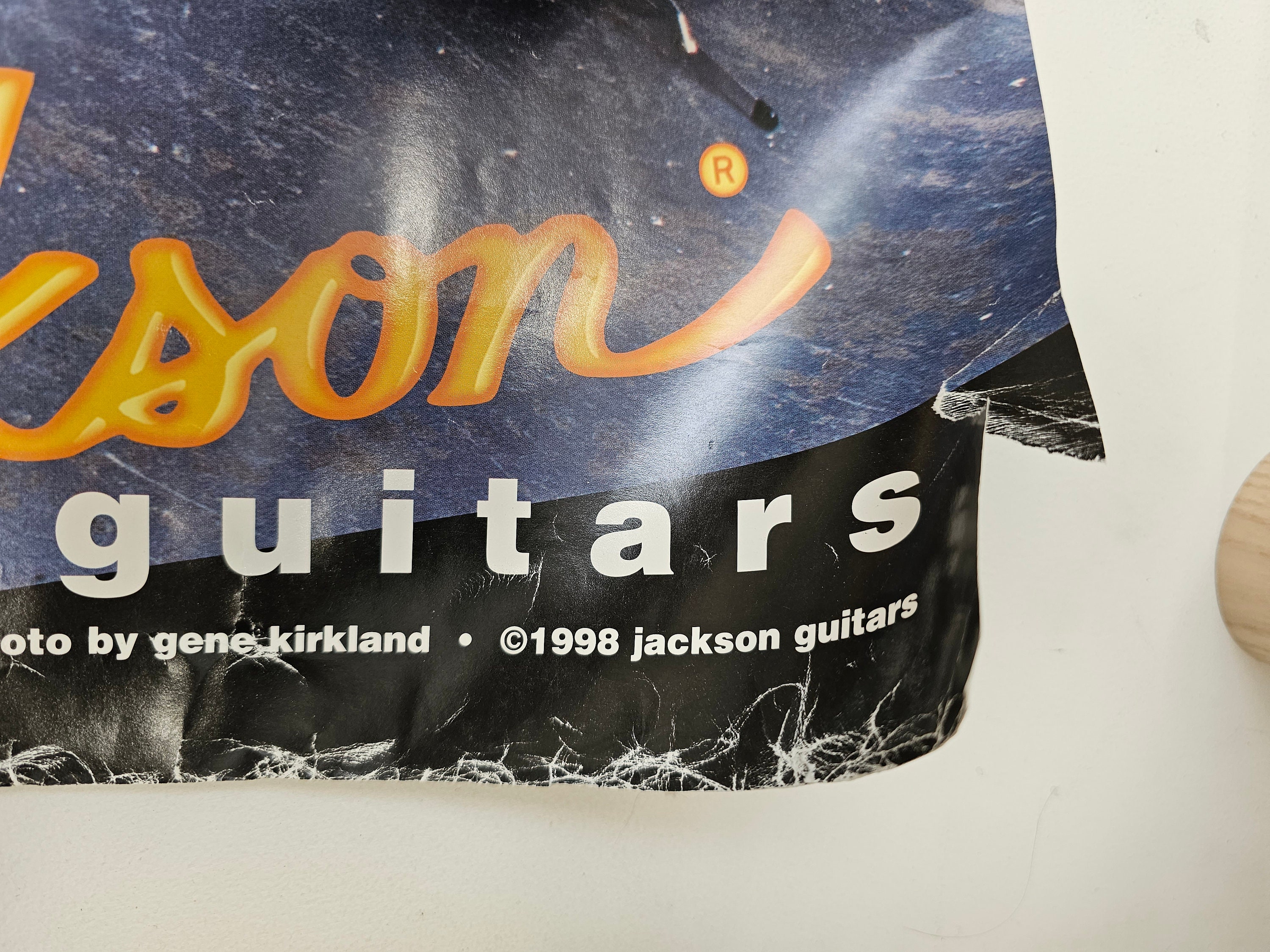 Signed 1998 Megadeth Jackson Guitars Poster: Dave Mustaine