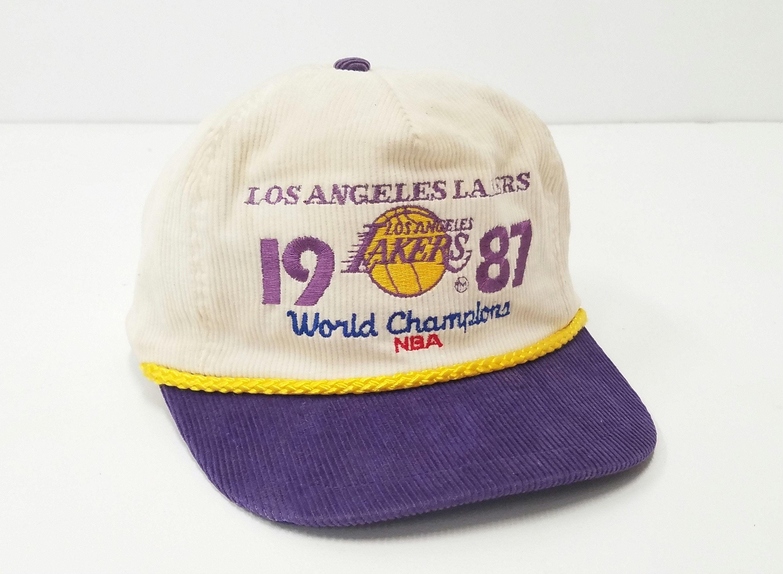 Vintage Los Angeles Lakers 1987 Champions Corduroy Snapback Hat - Etsy
