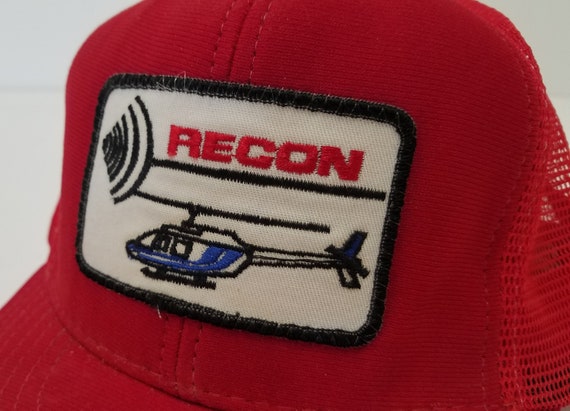 Vintage Helicopter Recon Adjustable Trucker Hat - image 4