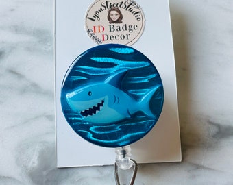 Shark ID Badge Reel.  Shark Week ID Badge Holder.