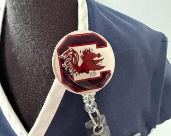 Funda para portatarjetas de identificación de los South Carolina Gamecocks – Accesorio deportivo de resina brillante