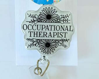 Occupational Therapy Badge Reel Cover: Interchangeable OT ID Accessory