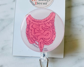 Colonoscopy ID Reel/Colon Badge Reel/Intestine Badge Reel