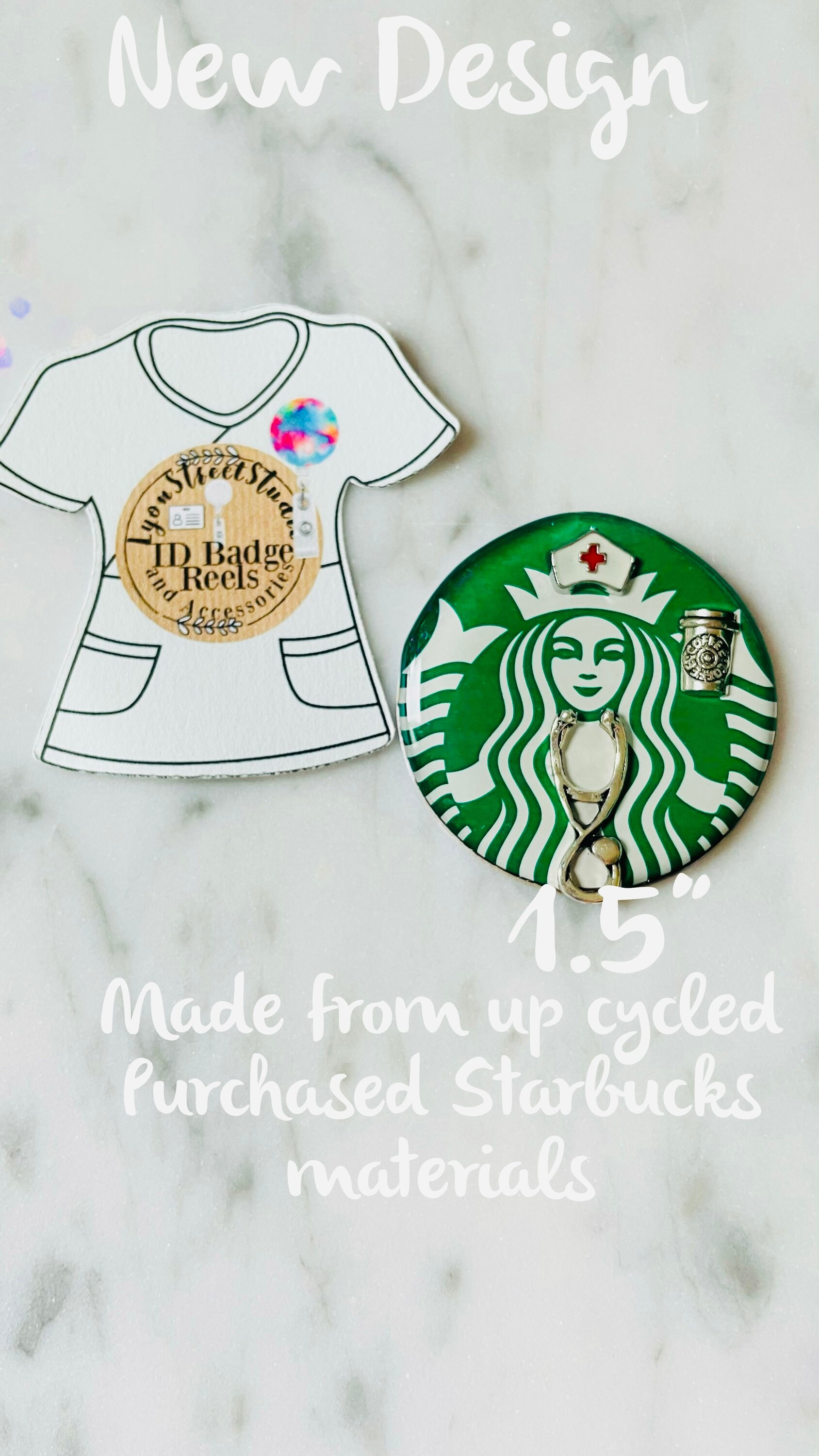 siReN Coffee Cup Badge Reel