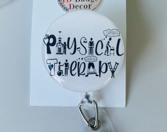 Physical Therapy ID Badge Reel. Physical Therapist ID Reel