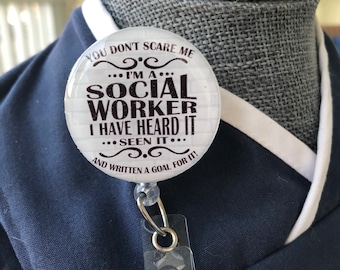 Social Worker ID Badge Reel/I'm a Social Worker ID Badge Reel