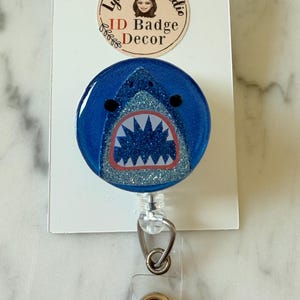Shark ID Badge Reel.  Shark Week ID Badge Holder.