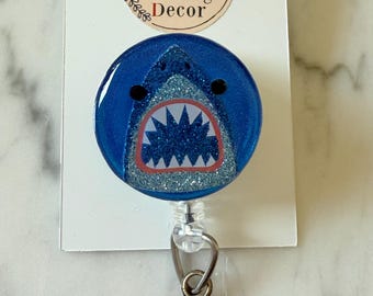 Shark ID Badge Reel.  Shark Week ID Badge Holder.