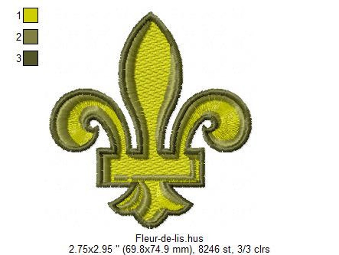 Fleur De Lis Bügelbild Applikation Frankreich Wappen