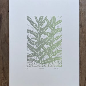 Woodblock Print | Laua&#39;e Fern