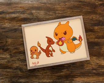 Kanto Starters & Evolutions konsttryck – digital nedladdning 8,5x11