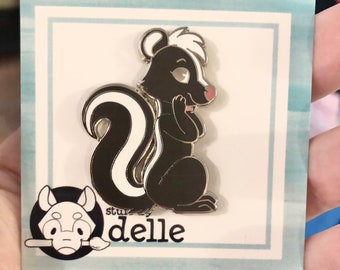 Chibi Shy Skunk Hard Enamel Pin