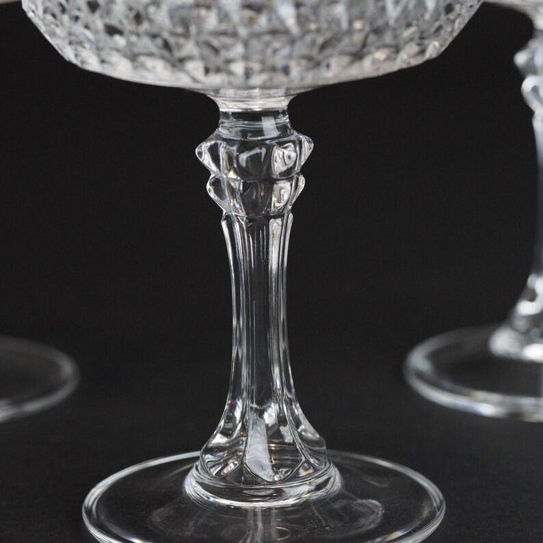 Longchamp Crystal Champagne Coupe Glasses Three Cristal Etsy