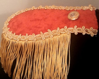 Épaulettes en velours rouge pour enfants : déguisement, cosplay, pirate (paire)