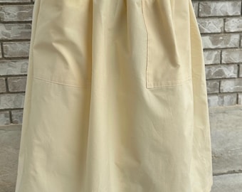 Pioneer, trek, theatre, plays, colonial, prairie, historical events, reenactments. white floral skirt with yellow apron set.