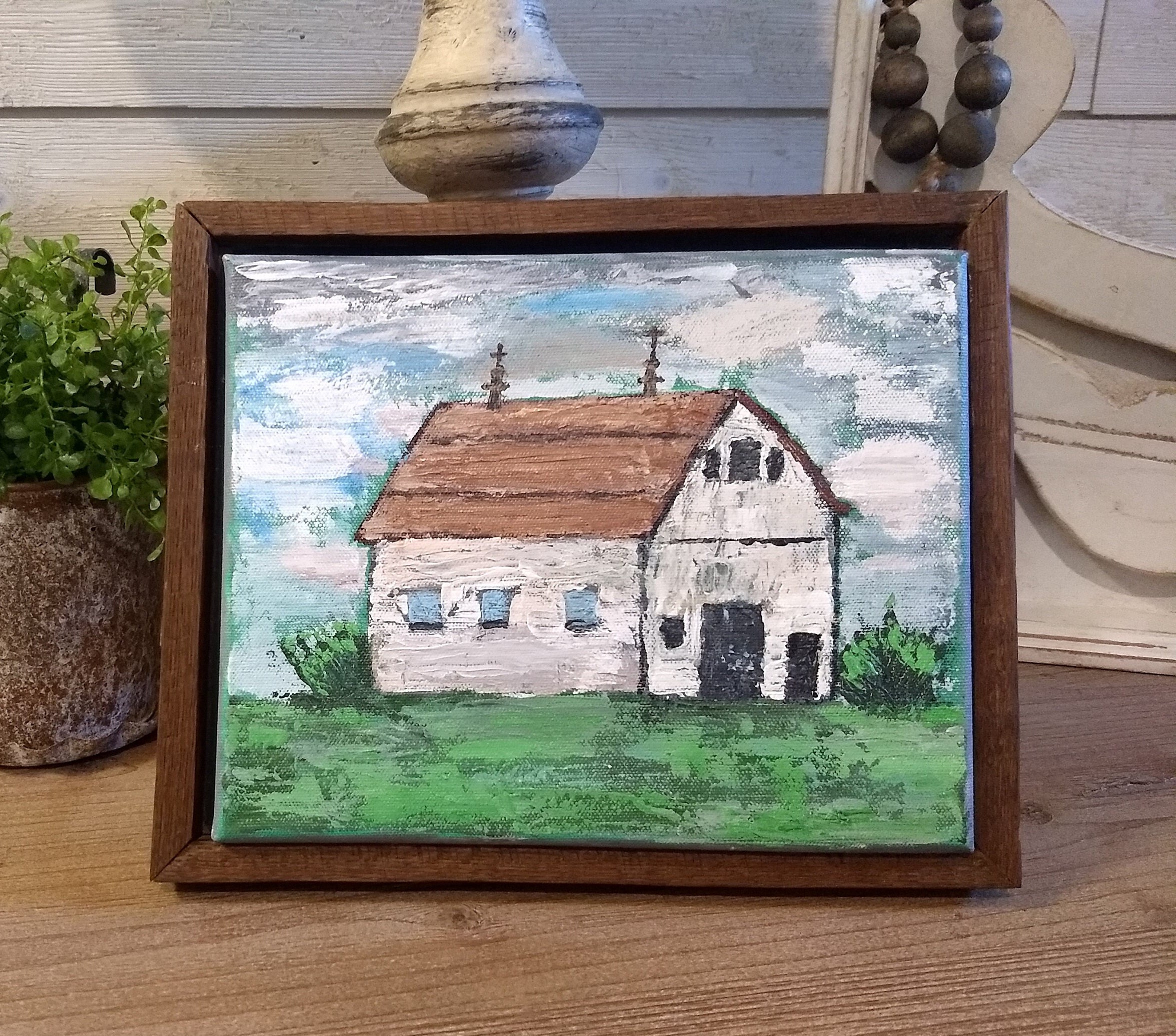 Acrylic Barn painting Etsy