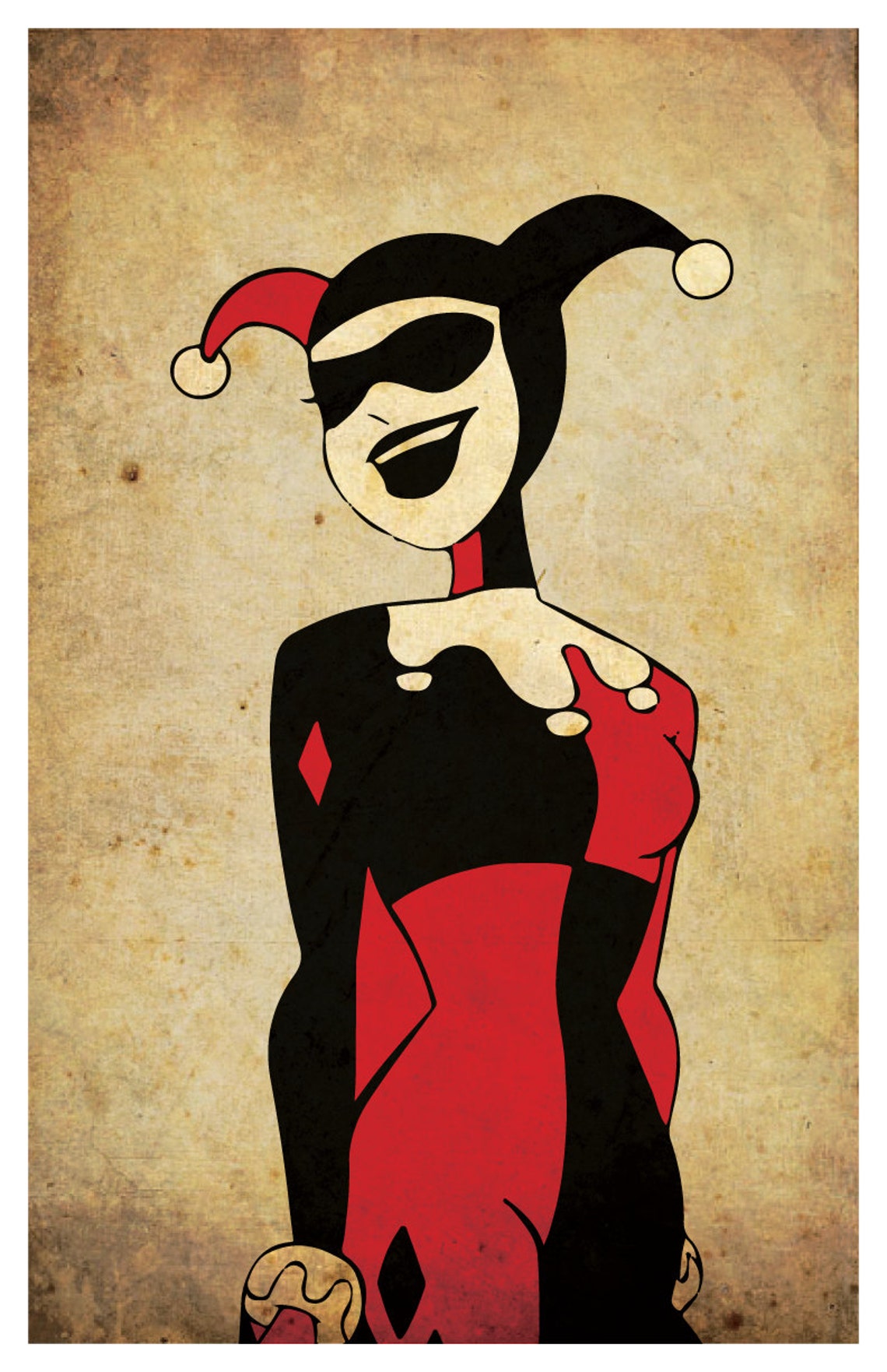 Harley Quinn Poster 11x 17 wall decor Joker Harley Quinn Etsy