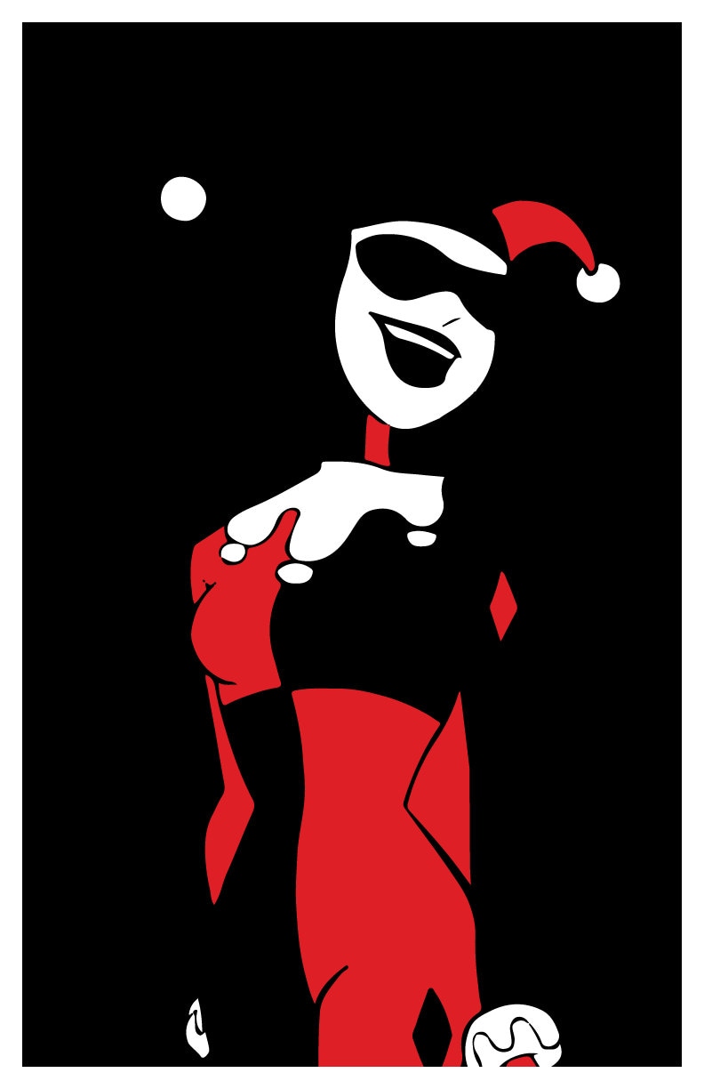 Harley Quinn Poster 11x 17 wall decor Joker Harley Quinn | Etsy
