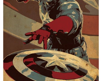 Captain America Poster 11x 17 - wall decor