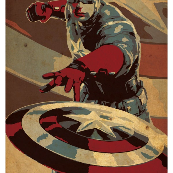 Captain America Poster 11x 17 - wall decor