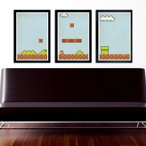Mario Poster Set de 3 – decoración de pared 11 x 17 Nintendo