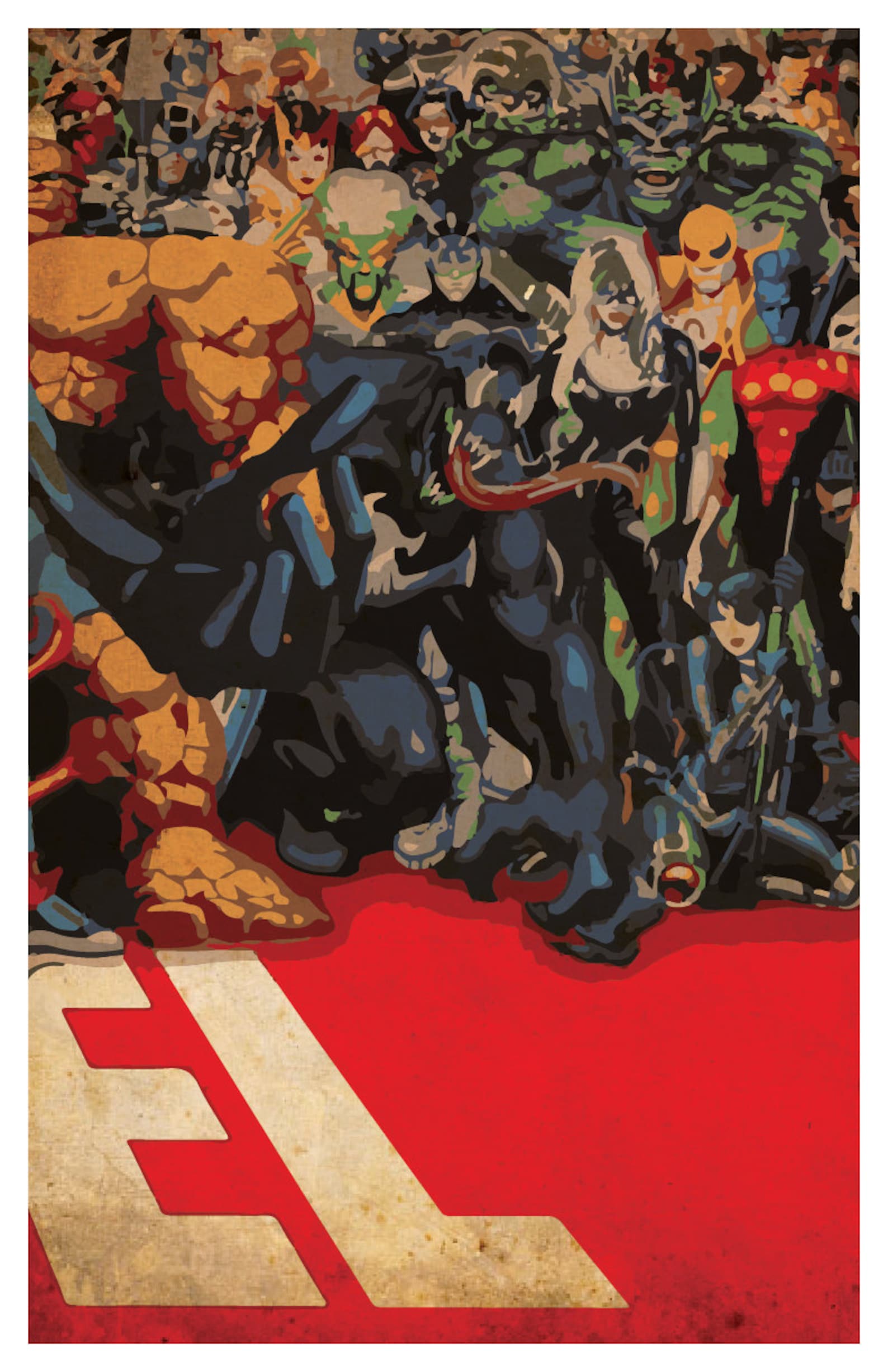 MARVEL Poster Set of 3 Wall Decor 11 X 17 Spiderman Hulk Etsy