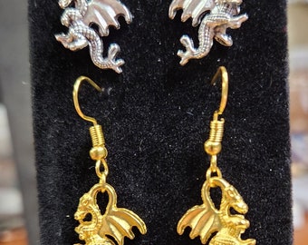 Dragon Earrings: Nickel-Free Fantasy Jewelry