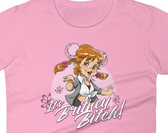 Britney Spears T-shirt in cotone con stampa a manica corta Brittany Miller Chipette donna | Morbida & leggera | Baby un altro tempo pezzo di me merch