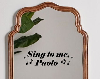 Lizzie McGuire Hilary Duff "Sing to me, Paolo" Isabella Movie Quote Vinyl Window Decal Sticker, Disney Channel Movie What Dreams Are Made Of