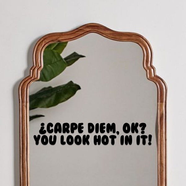 Clueless Cher Horowitz Alicia Silverstone "Carpe Diem You Look Hot In It" filmcitaat vinyl raamsticker sticker kunstposter jaren 90 meisjesmode
