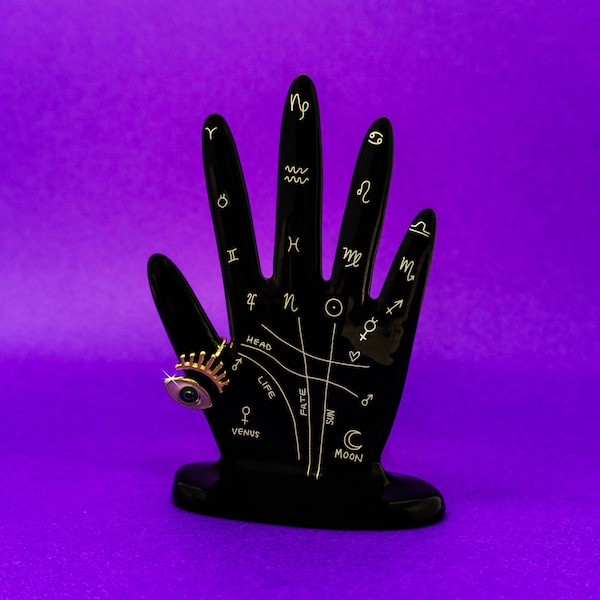 Palmistry Hand Jewelry Holder Etsy