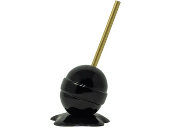 Mini Hars Zwart Goud Stick Melting Blow Pop Pop Pop Pop Pop Art Sculptuur met Base - Candy Kostuum Accessoire & Home Decor Glam Decor