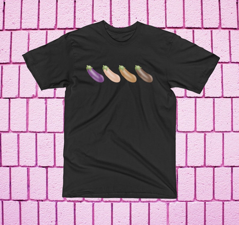Eggplant Emoji Unisex Slim Fit Short Sleeve Tshirt Tee Etsy