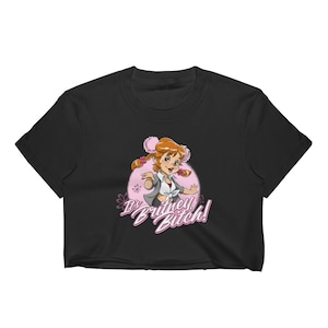 Britney Spears Brittany Miller Chipette Women&#39;s Short Sleeve Cotton Crop Top T-Shirt | Soft & Light | Baby One More Time Piece of Me Merch