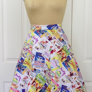 Retro Style circle skirt in Classic Movie Print - Great for Disneybounds!