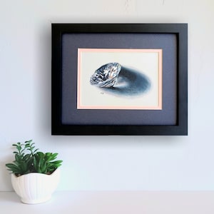 Framed Faceted Diamond art, diamond oil painting, ready to hang, small framed original gemstone artwork, April gemstone drawing gift for her