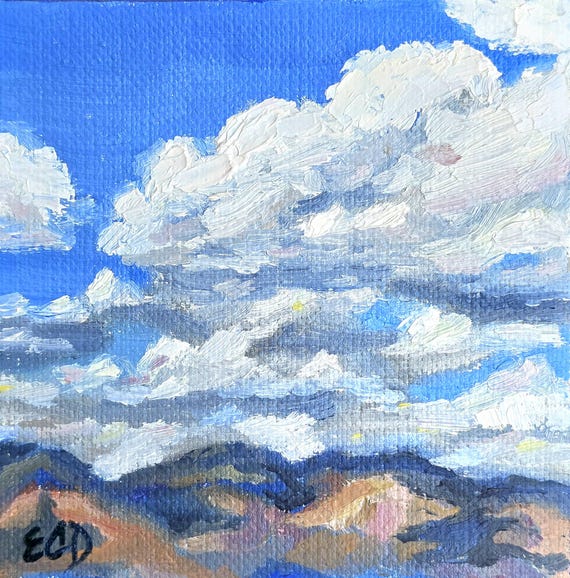 Peinture Aquarelle Originale Ciel Nocturne Urbain - Art Impressionniste Par Mykola Dzvonyk