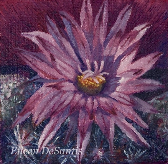 Pintura de flores de cactus rosa sin tapiarte giclee - Etsy España Pintura de flores de cactus rosa sin tapiarte giclee - Etsy España