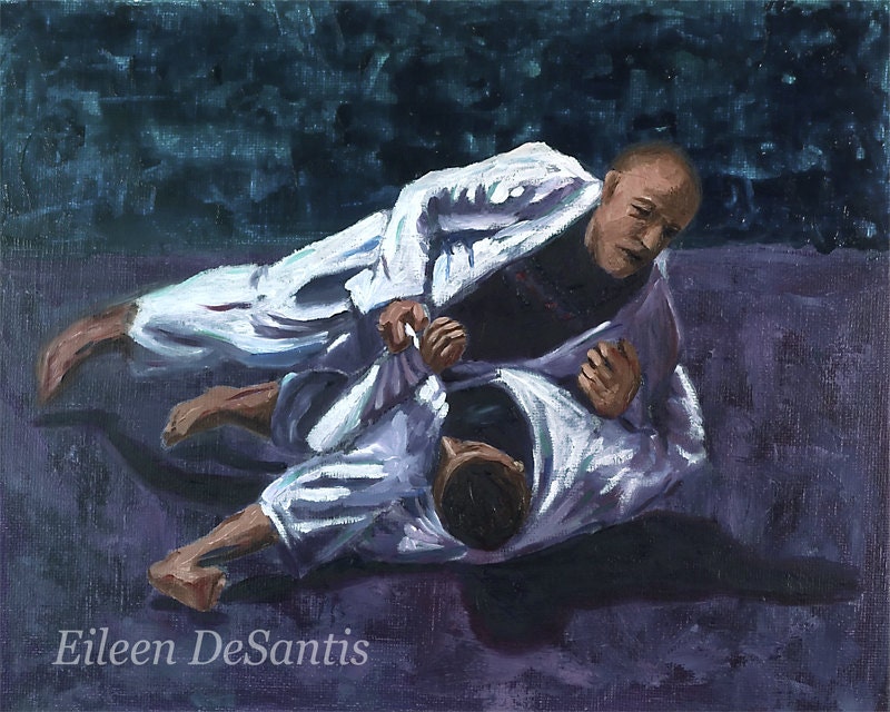Jiu Jitsu Painting Brazilian Jiu Jitsu Painting BJJ Art Etsy
