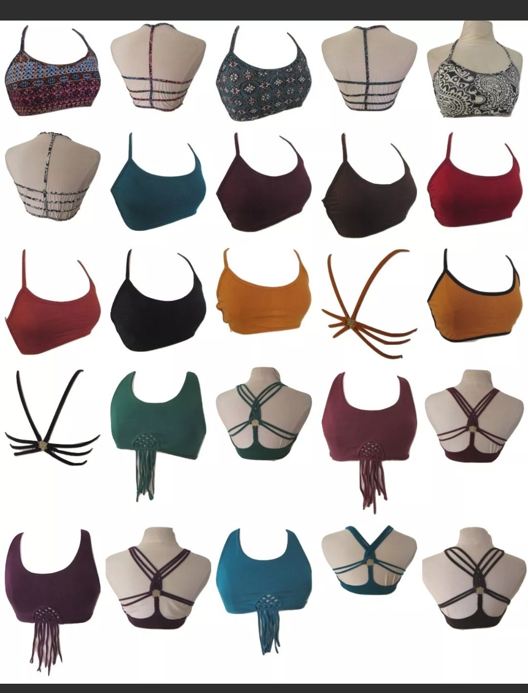 Cotton Bra Tops / Bralette Colourful & Comfy Etsy UK