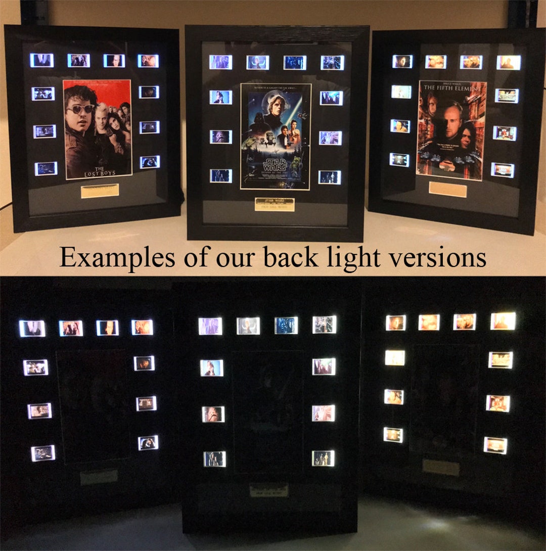 Backlight Backlit Frame for Film Cell Memorabilia 35mm Movie Cells Backlit  Backlight Soft Touch, Including . Engraved Plate, Poster & Matt. -   Norway