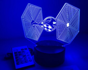 Details about   Night Light Lamp Acrylic Christmas Star Wars TIE Fighter Galactic Empire Gift 