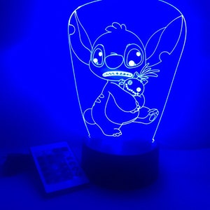 Stitch Elvis Night LED Lamp, Custom LED Table Lamp, Custom Night