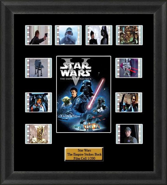 10 x 8 Framed 35mm Film Cell Memorabilia display Version 2. Star Wars