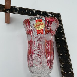 Anna Hutte Vintage Bleikristal "Rosaline" Ruby Vas