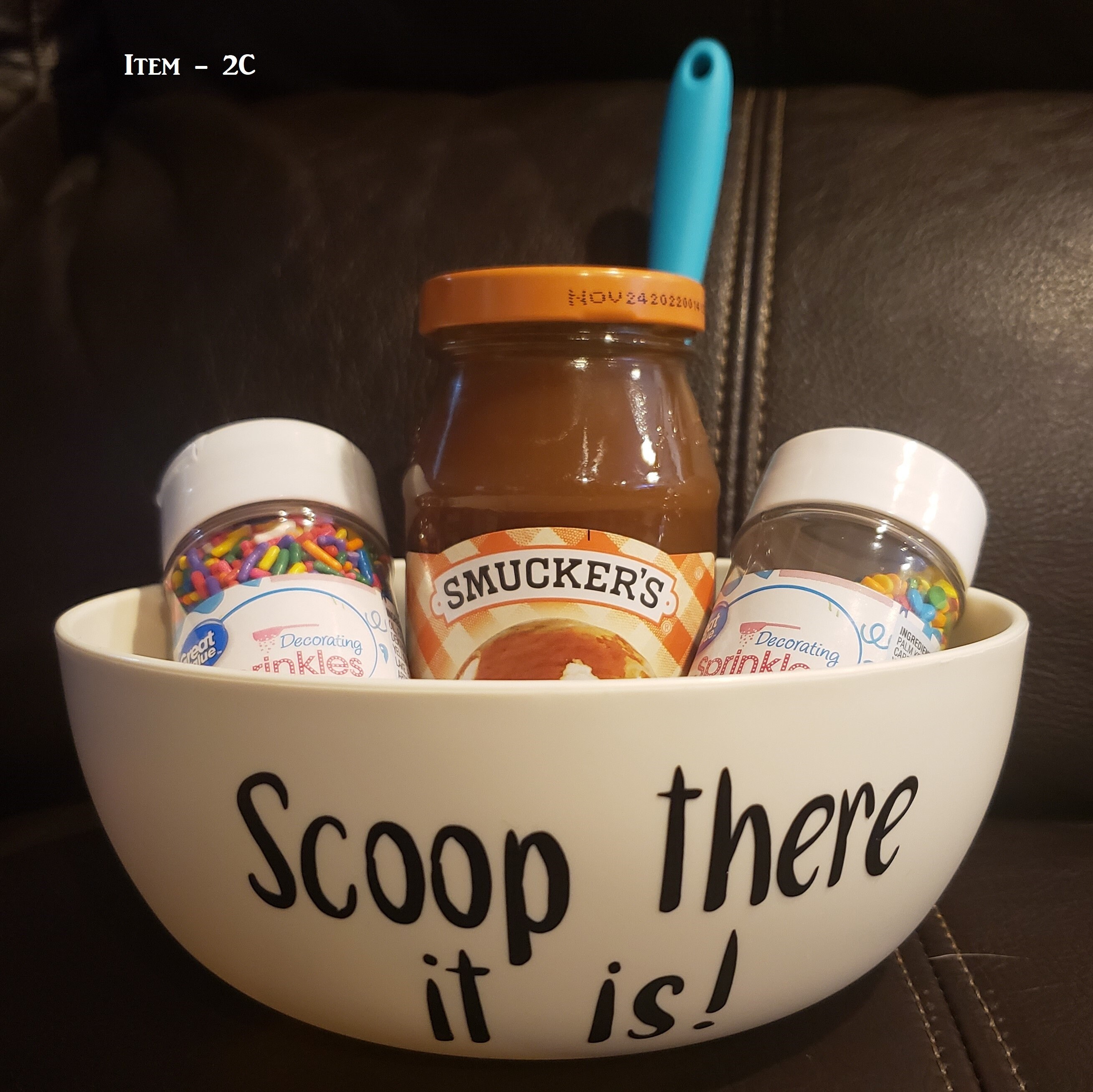 Personalized Ice cream sundae bowl Scoop there it Etsy